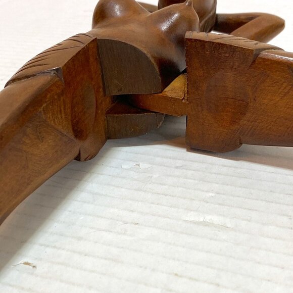 Vintage Hand Carved Wooden Nude Figure Lady Woman Nut Cracker 13 inches - Picture 3 of 7